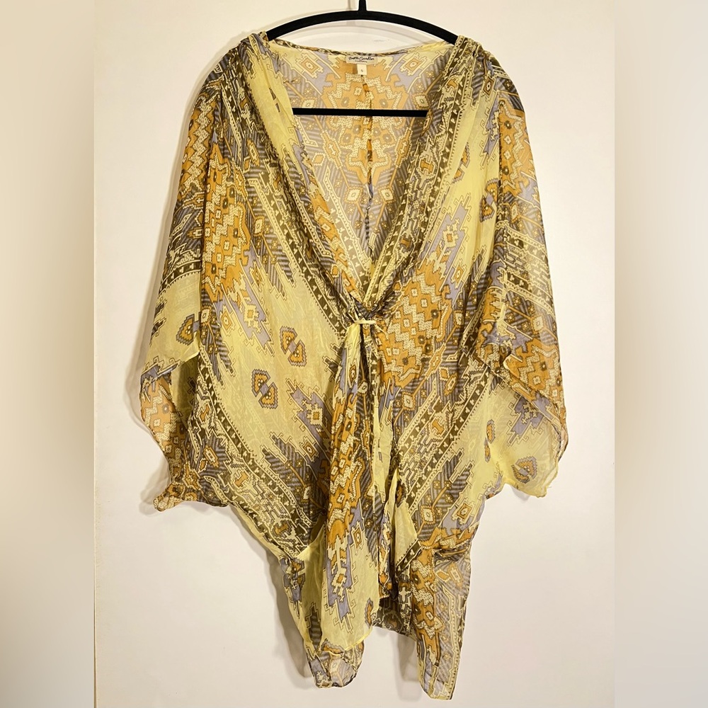 Yellow Patterned Women’s Swim Cover Up